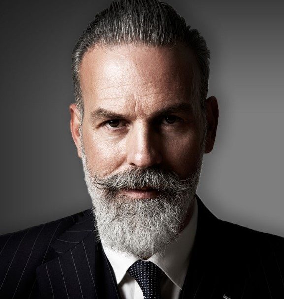 Full Salt and Pepper Beard Groomed Full Salt and Pepper Beard Groomed — Beard Styles