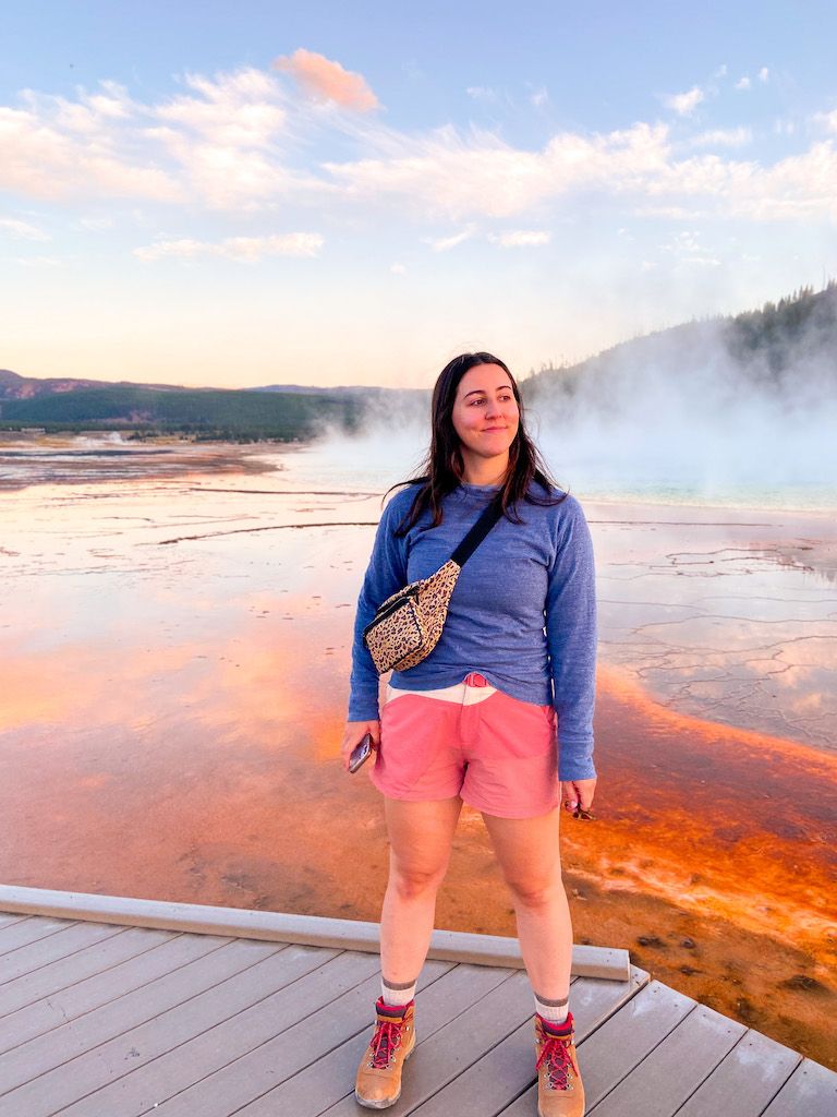 Geothermal Park: Pink Shorts and Hiking Boots Geothermal Park: Pink Shorts and Hiking Boots — National Park Outfits