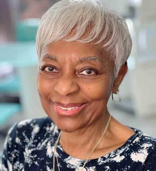 Ear Visual Idea Ear Visual Idea — Gray Hair Styles for Women Over 60
