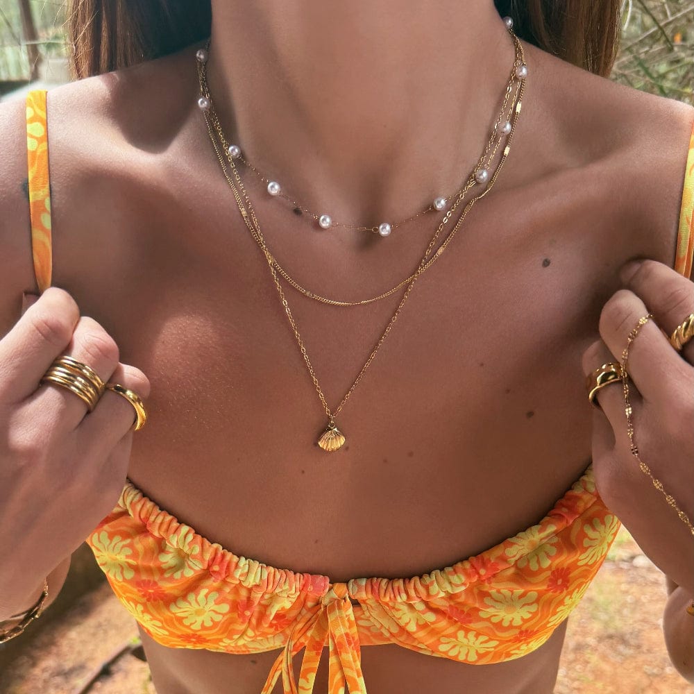 Beach Summer Outfit Idea Beach Summer Outfit Idea — Layered Necklaces