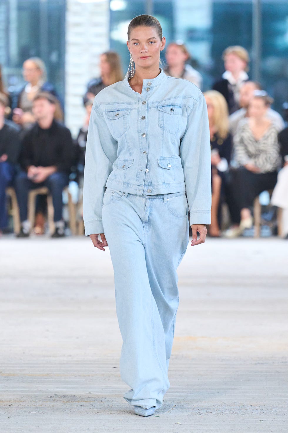 Monochromatic Light Blue Denim Set Monochromatic Light Blue Denim Set — Jean Jacket Outfits