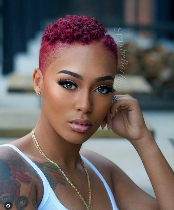 Textured Curls with Shaved Sides — Short Natural Hairstyles
