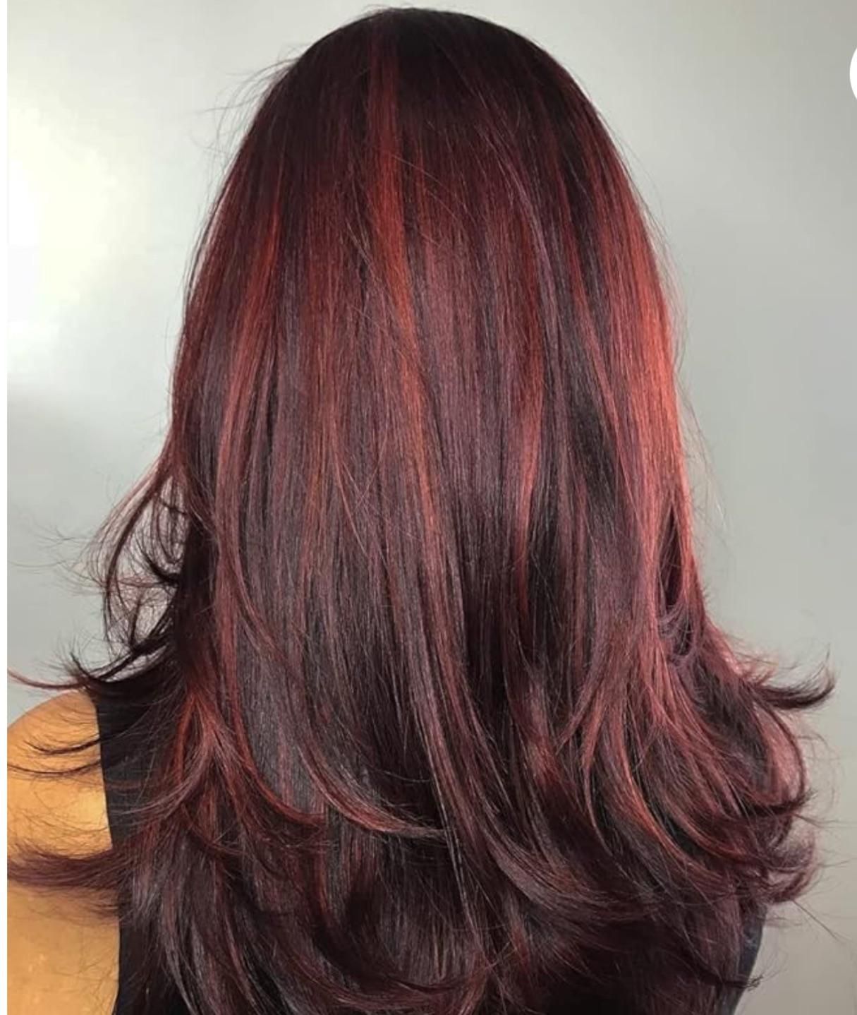 Dark Brown With Vibrant Red Highlights Dark Brown With Vibrant Red Highlights — Red Brown Hair