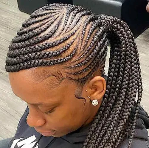 Black Visual Idea Black Visual Idea — Cornrow Ponytail