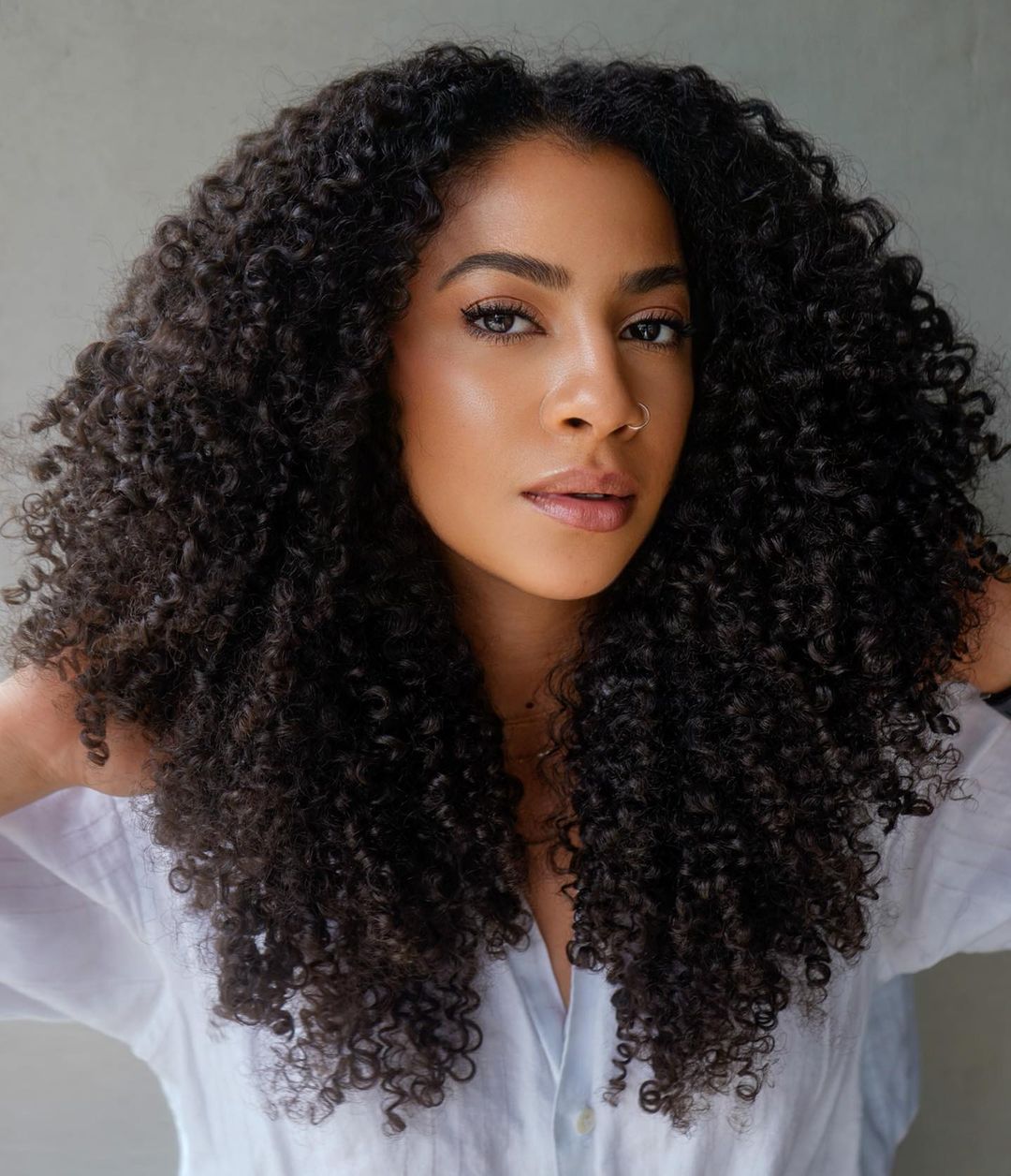 Collarbone Length Blowout With Thick Curls Collarbone Length Blowout With Thick Curls — 3C Hairstyles