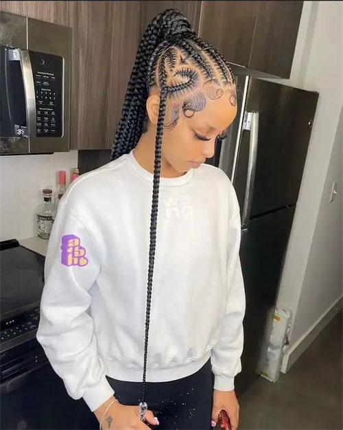 Heart Stitch Braid Ponytail Heart Stitch Braid Ponytail — Braided Ponytail for Black Women