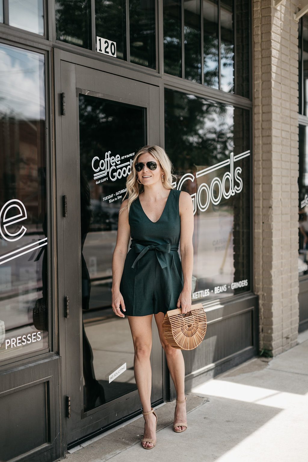Dark Green Belted Romper for Chic Daytime Dark Green Belted Romper for Chic Daytime — Romper Outfits