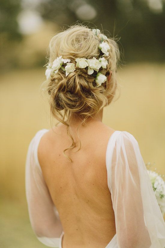 Blonde Visual Idea — Wedding Hairstyles with Flowers