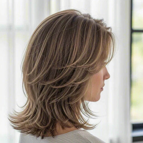 Layered Shag with Curtain Bangs — Hairstyles for Thin Hair