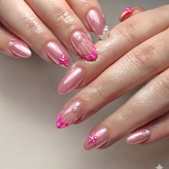 Shimmering Glossy Visual Idea Shimmering Glossy Visual Idea — Dance Nails