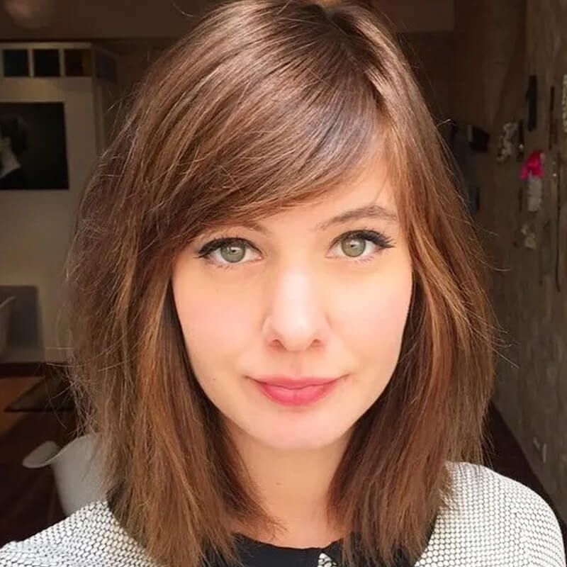 Front View Close Crop Blunt Bob and Bangs for Diamond Faces Front View Close Crop Blunt Bob and Bangs for Diamond Faces — Hairstyles for Diamond Faces