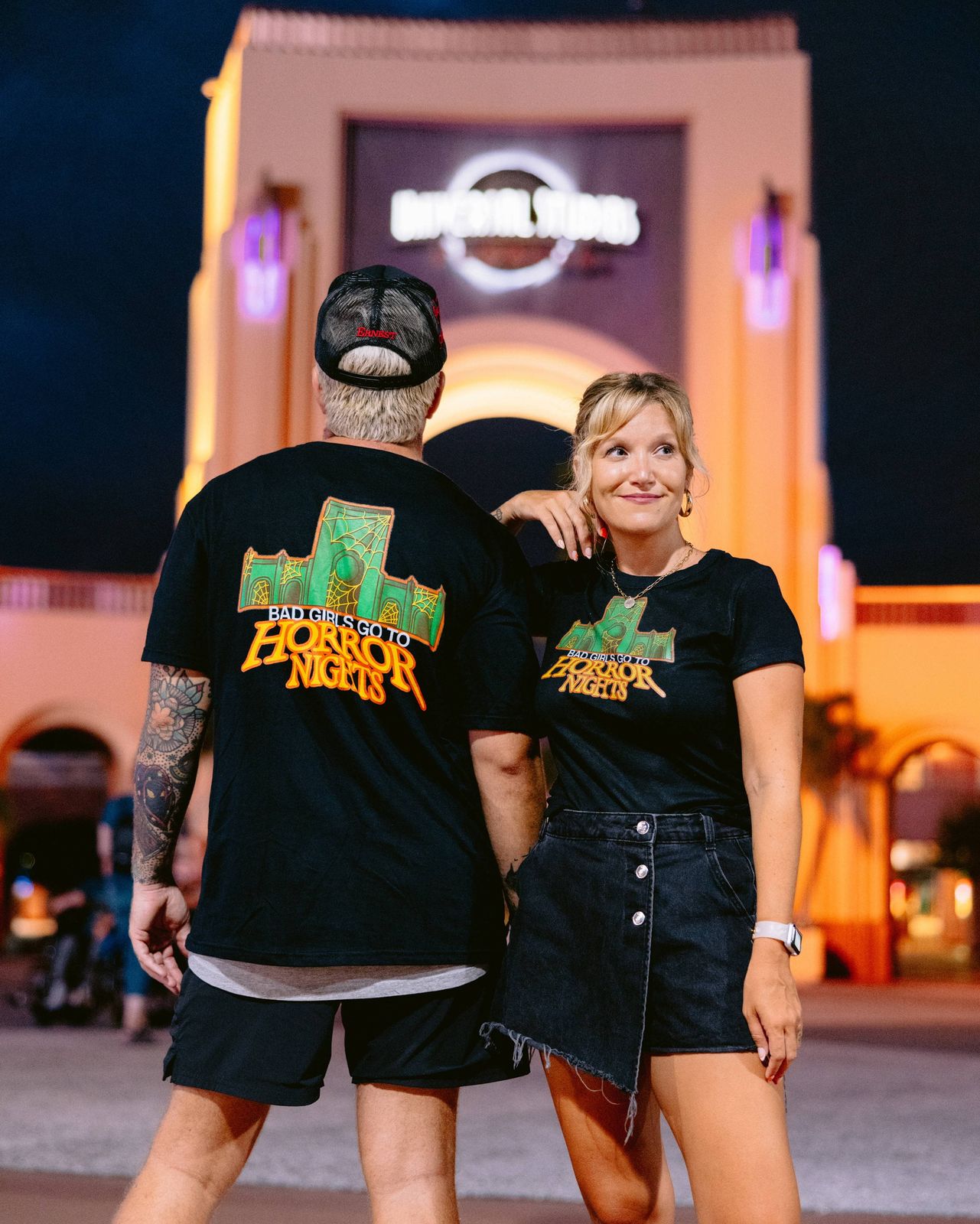 Themed 'Bad Girls' Graphic Tee for Horror Nights Themed 'Bad Girls' Graphic Tee for Horror Nights — Universal Studios Outfits