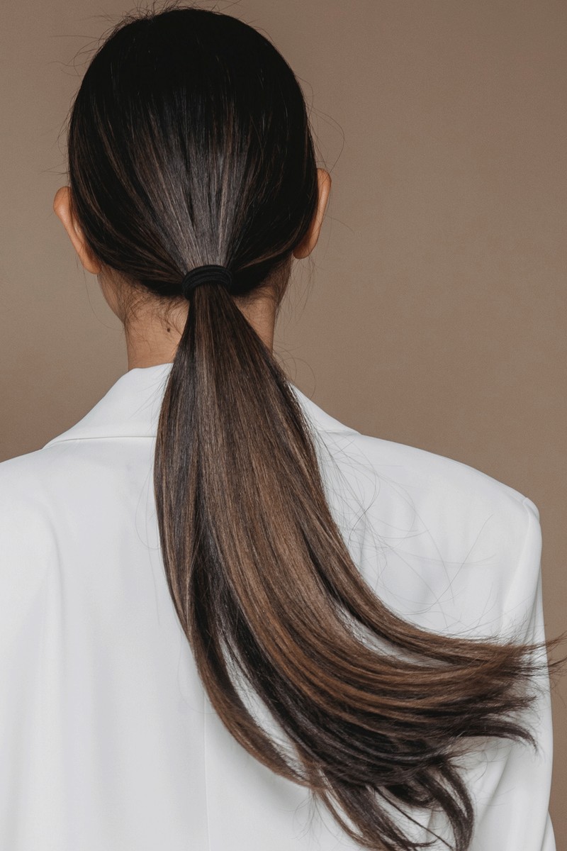 Sleek Low Ponytail Fine Hair — Clean Girl Hairstyles