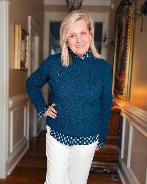 Teal Cable-Knit Sweater for Smart Casual Fall Teal Cable-Knit Sweater for Smart Casual Fall — J Crew Outfits