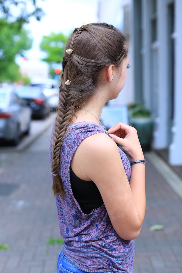 Shoulder-Length Fishtail Braid — Mermaid Braid