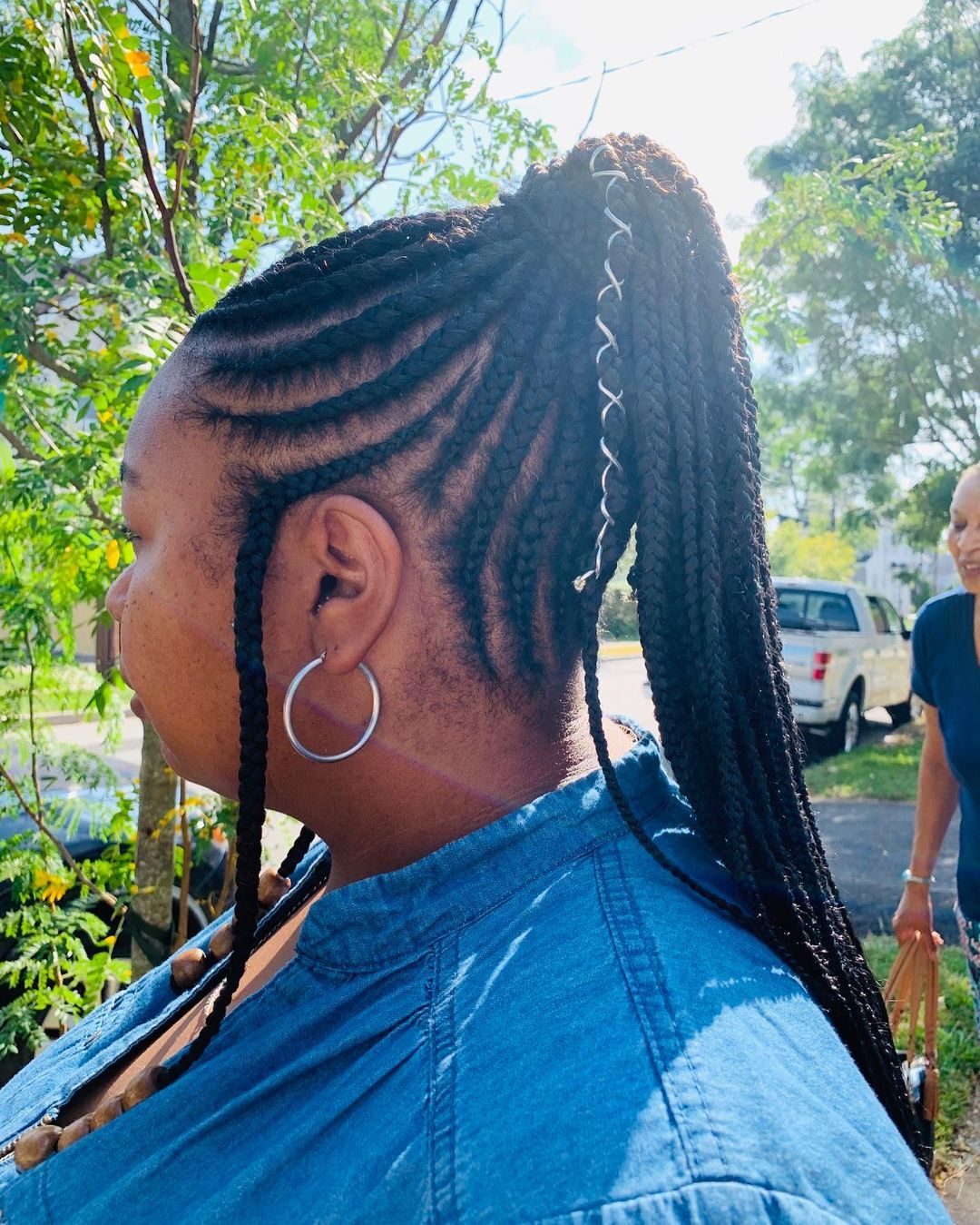 High Braided Ponytail with Accents High Braided Ponytail with Accents — Braided Updos for Black Hair