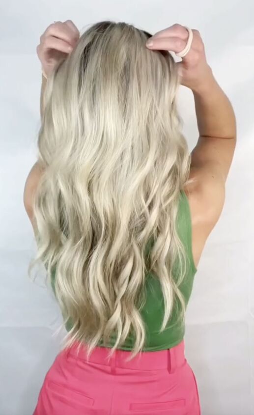 Back View Visual Idea — Half Up Half Down Medium Hair