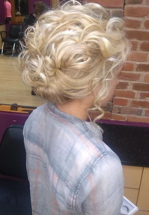 Blonde Updo with Intricate Curls Blonde Updo with Intricate Curls — Prom Hairstyles for Curly Hair