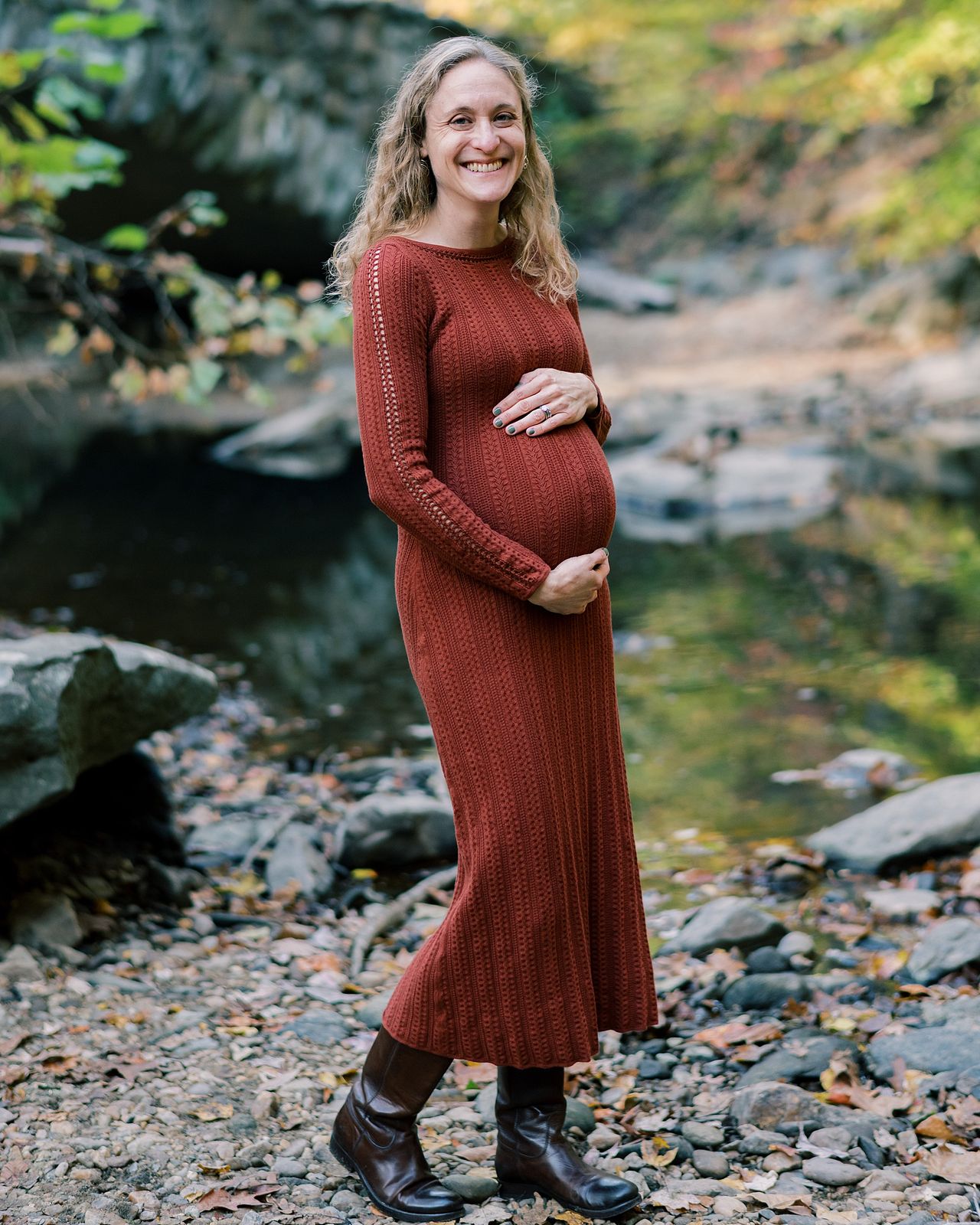 Rust Orange Knit Maxi Dress for Casual Outdoors Rust Orange Knit Maxi Dress for Casual Outdoors — Washington DC Outfits