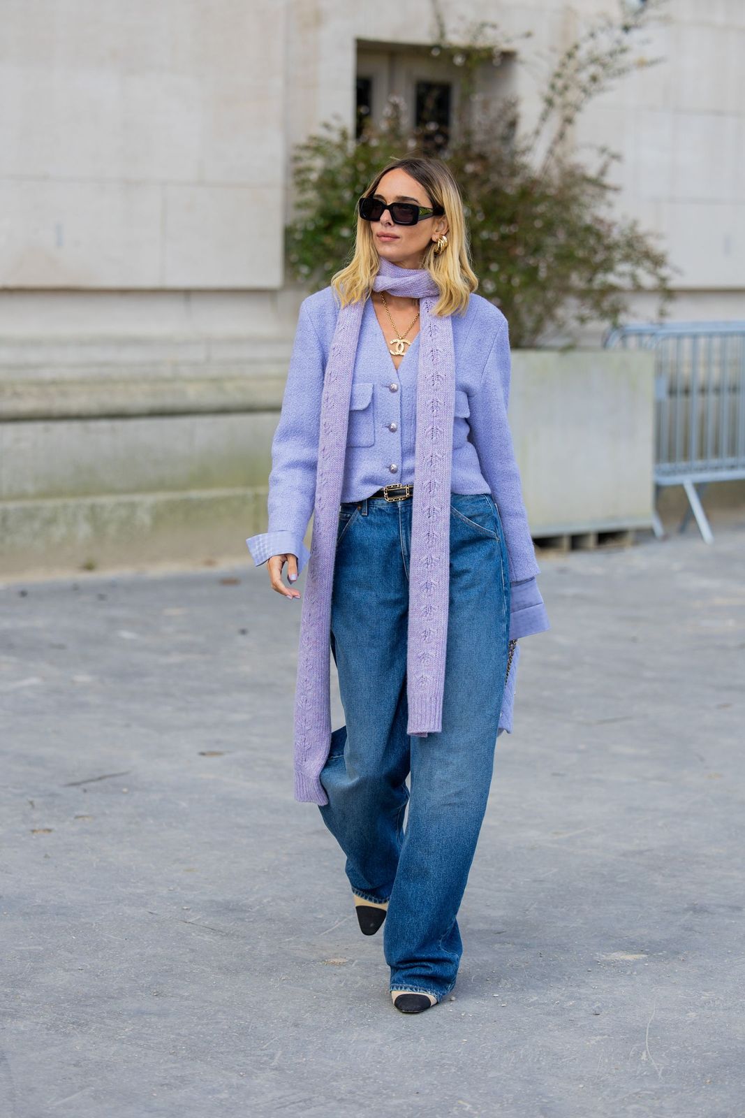 Lilac Knit Set with Boyfriend Jeans Lilac Knit Set with Boyfriend Jeans — Boyfriend Jeans Outfits