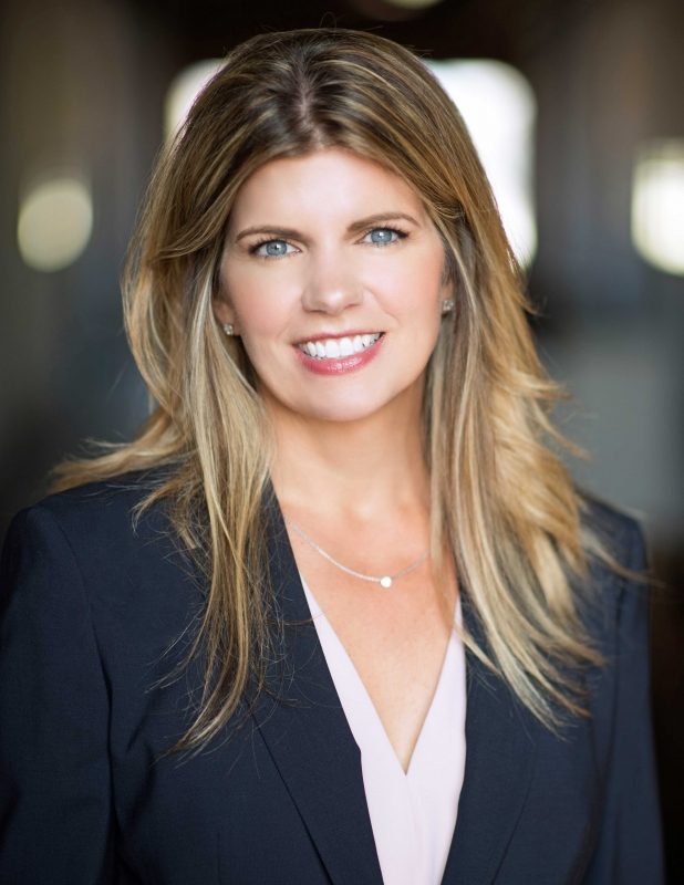 Polished Professional: Navy Blazer with Light Pink Top and Pearl Necklace — Headshot Outfits