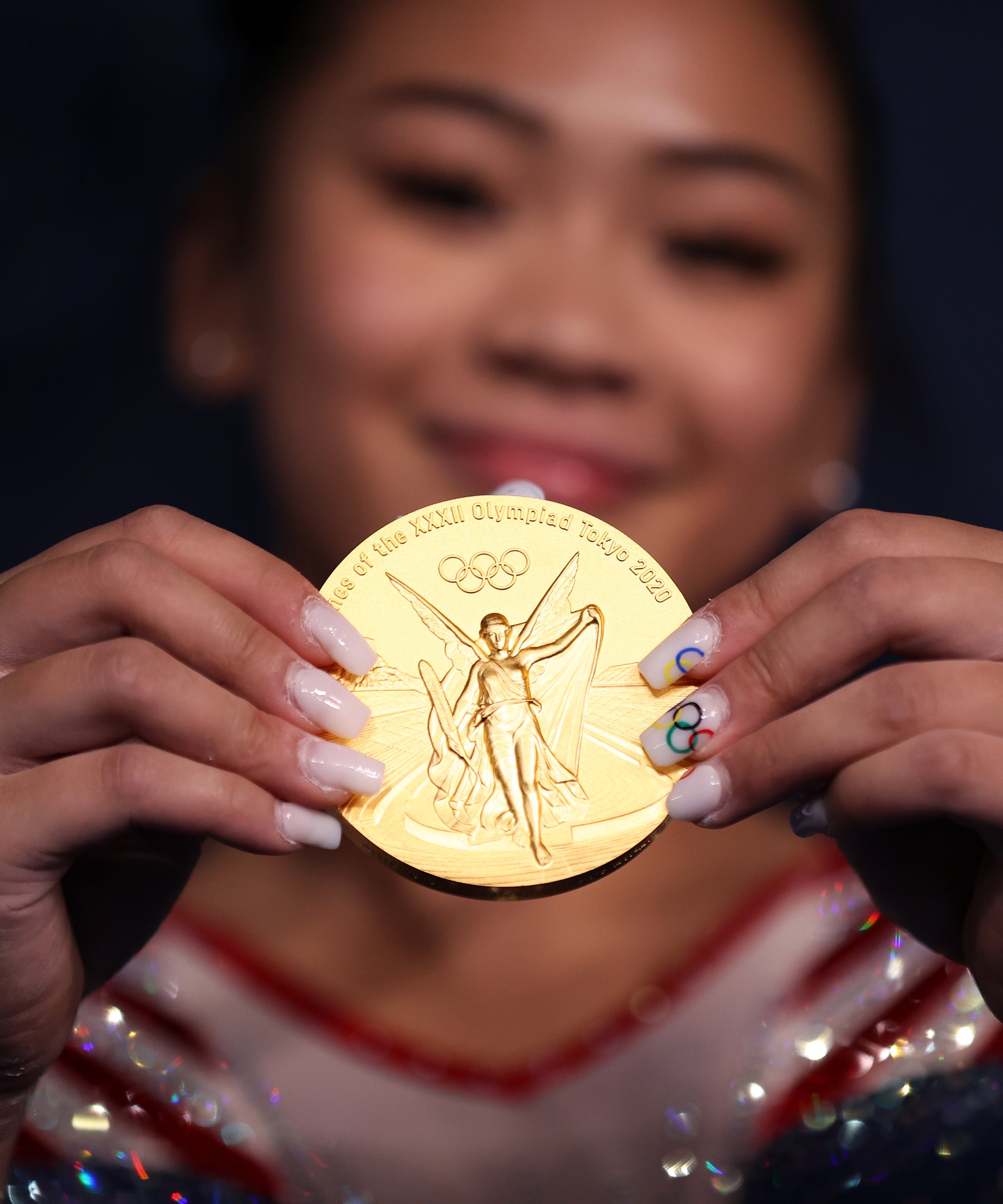 Nude Olympic Rings Nails Nude Olympic Rings Nails — Gymnastics Nails