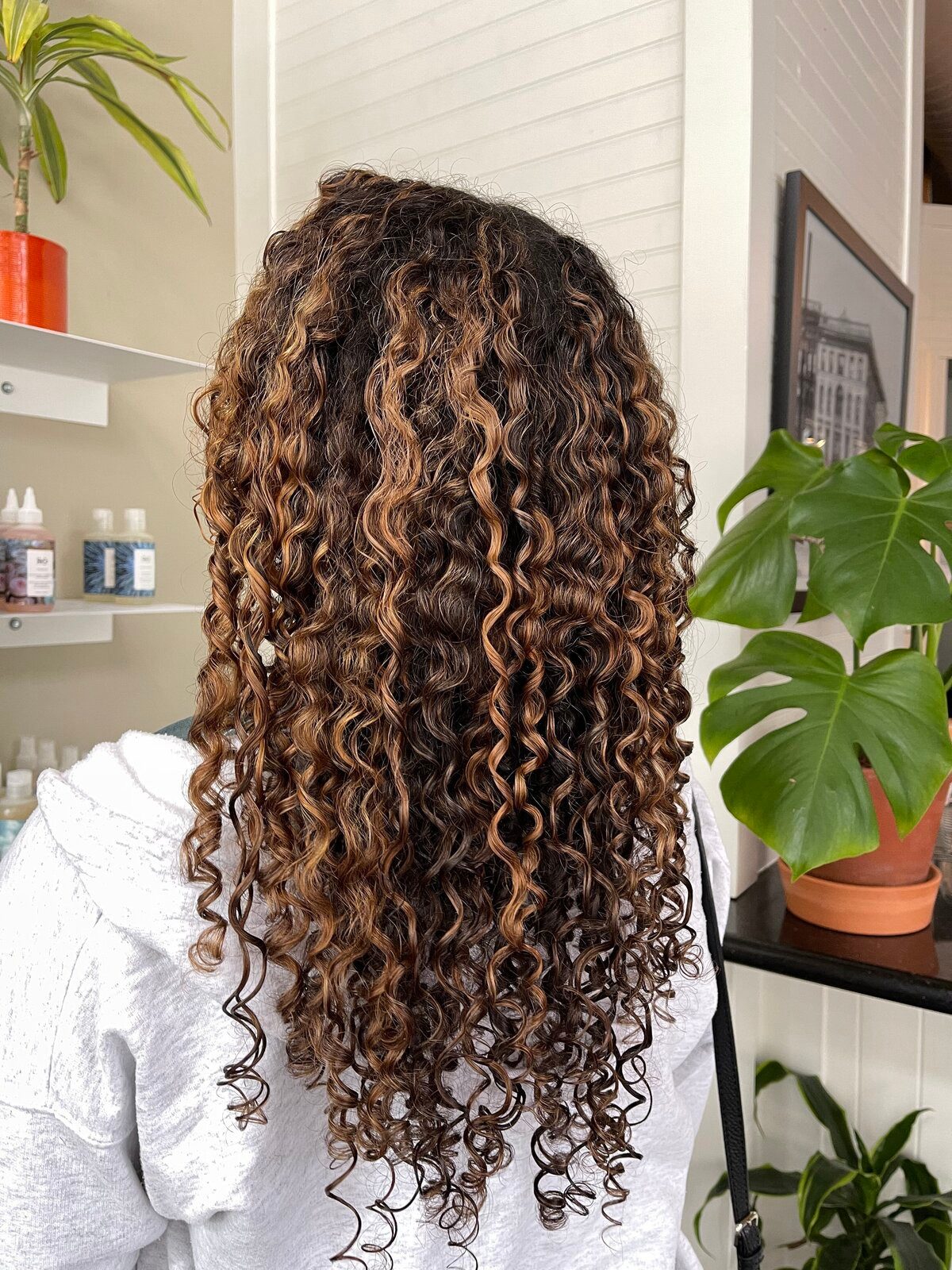 Mid-Back Air-Dried With Caramel & Honey Mid-Back Air-Dried With Caramel & Honey — Highlights on Curly Hair