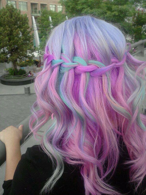 Back View Visual Idea Back View Visual Idea — Pastel Rainbow Hair