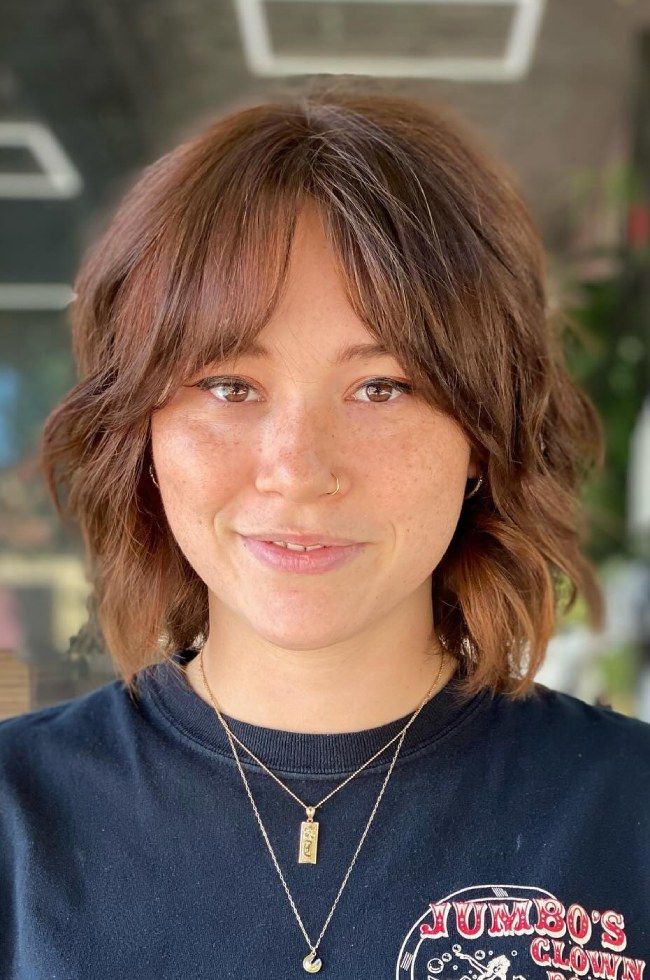 Shaggy Bob With Textured Layers — Bob with Bangs