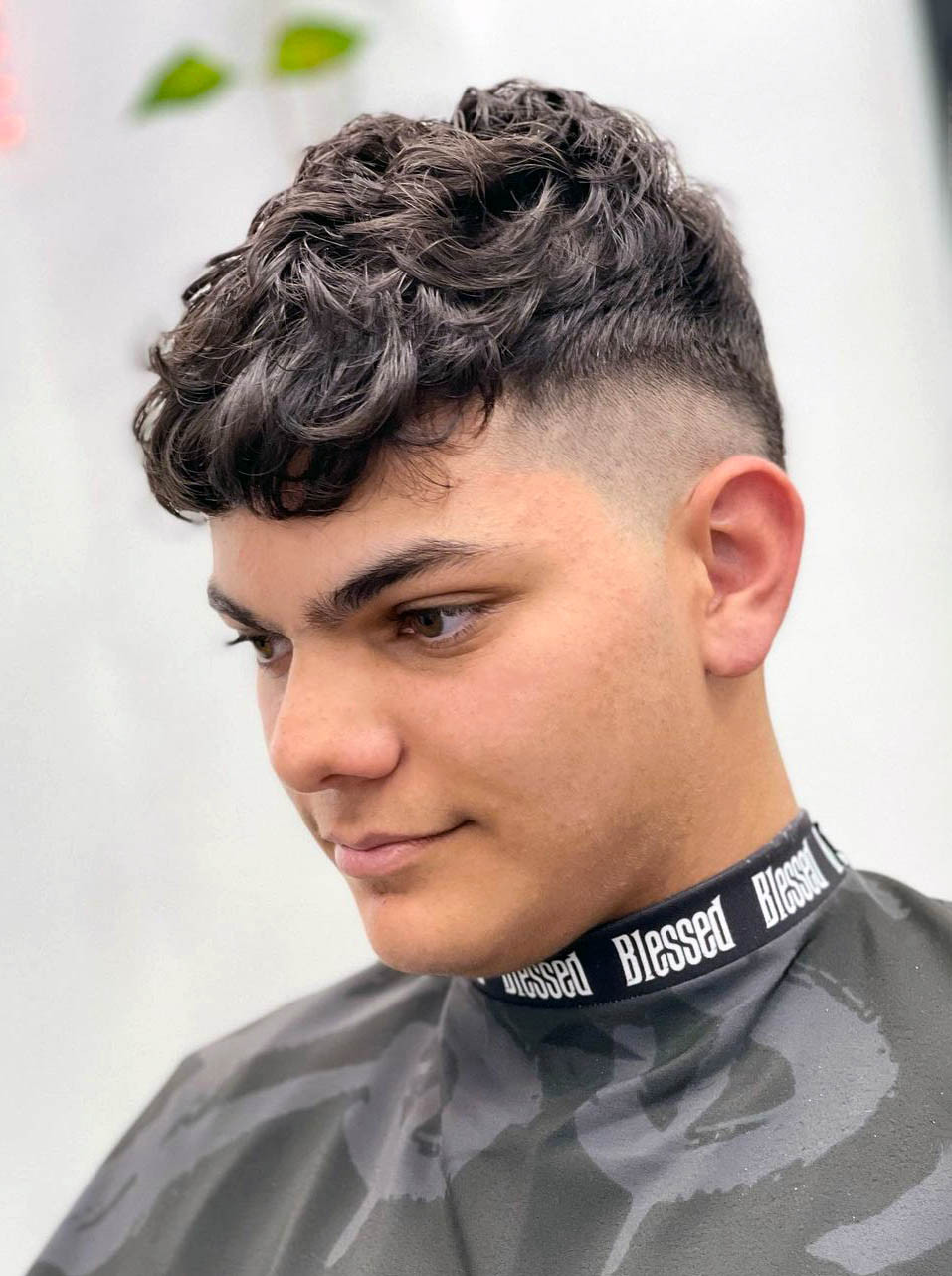 Textured Crop With Curly Top And Fade Visual Idea Textured Crop With Curly Top And Fade Visual Idea — Boys Haircuts