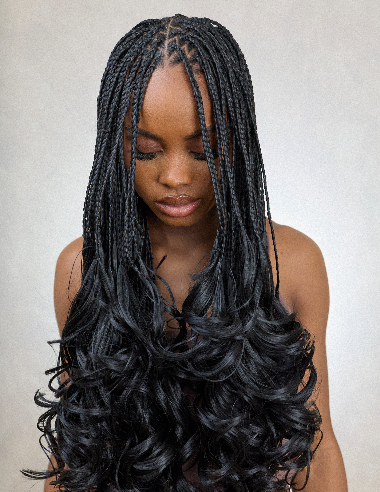 Small Knotless Braids with Soft Wavy Ends — Knotless Braids with Curls