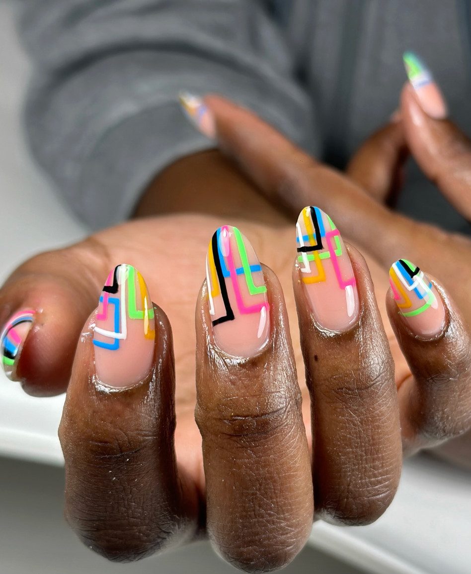Summer Party Visual Idea Summer Party Visual Idea — Line Art Nails