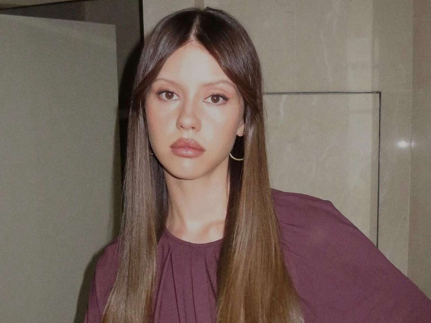 Medium Brown With Blonde Highlights and Curtain Bangs Medium Brown With Blonde Highlights and Curtain Bangs — Natural Hair Colors