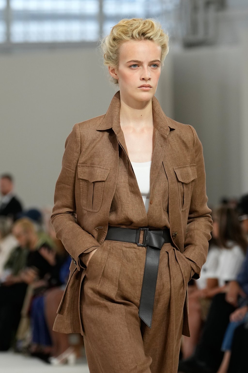 Brown Linen Safari Jacket and Trousers Set Brown Linen Safari Jacket and Trousers Set — Utilitarian Outfits