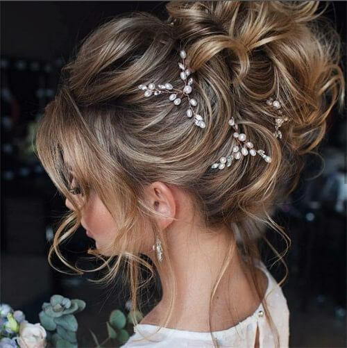 Loose Textured Updo with Pins — Prom Updos