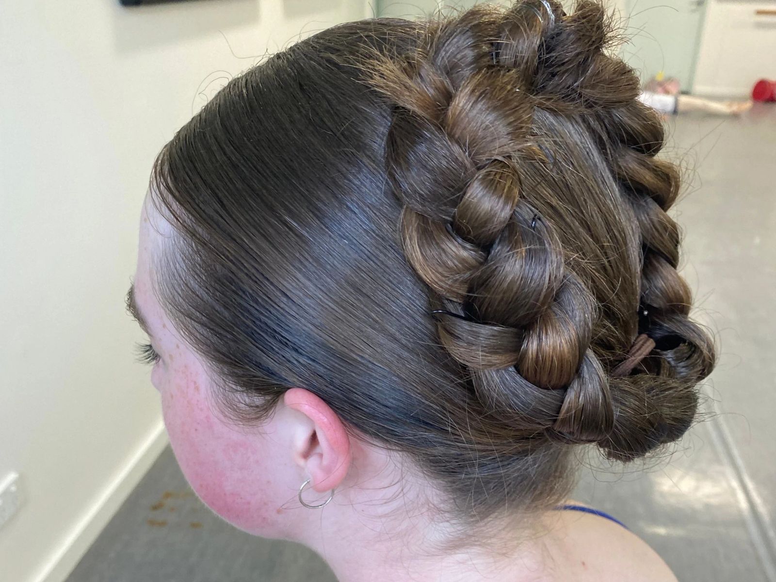 Halo Braid Into Bun — Dance Recital Hairstyles