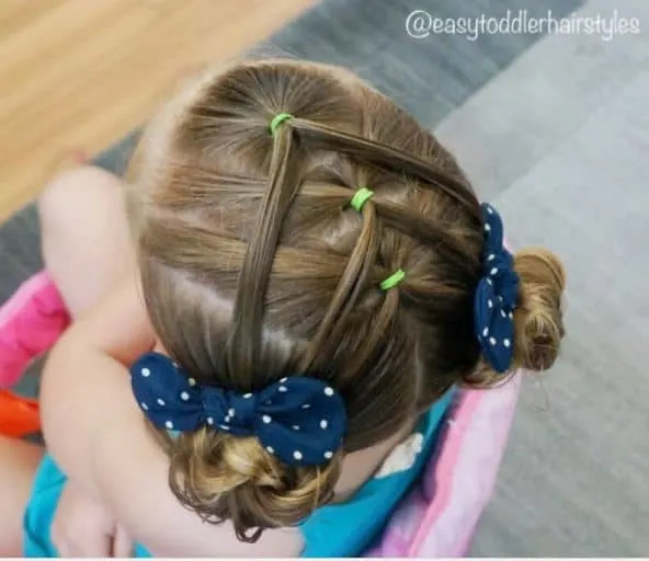 Geometric Ponytails Geometric Ponytails — Baby Girl Hairstyles