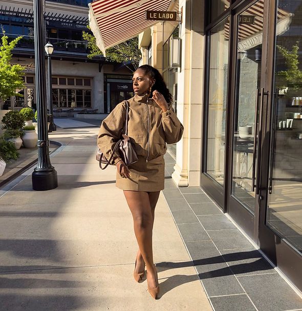 Matching Plaid Set: Casual Outing Ensemble — Atlanta Outfits