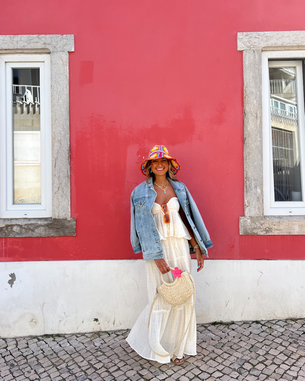 Boho Maxi Dress with a Denim Jacket — Portugal Outfits