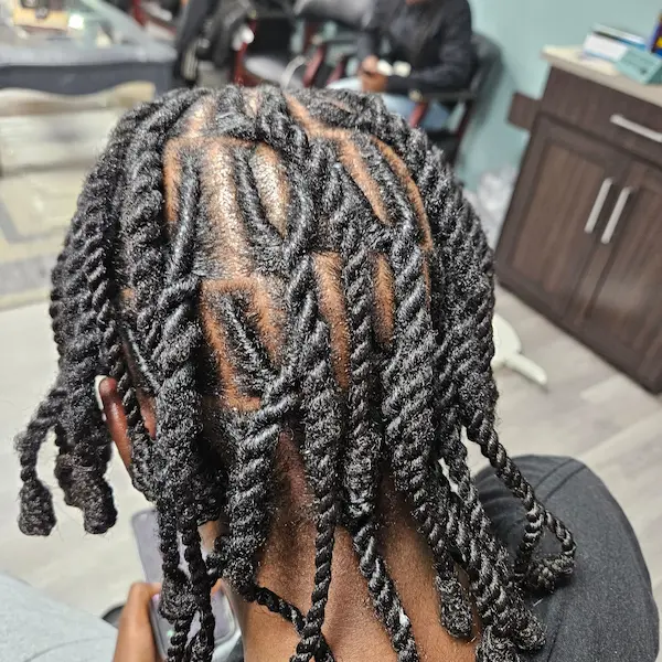 No Bangs Visual Idea — Invisible Locs