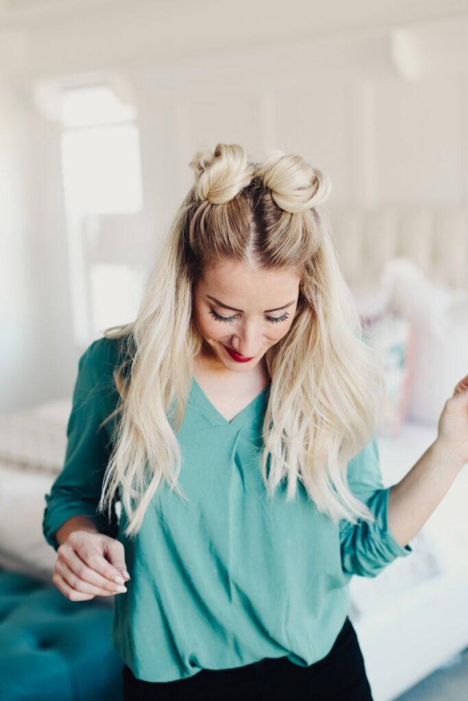 Double Buns With Loose Waves Double Buns With Loose Waves — High School Hairstyles