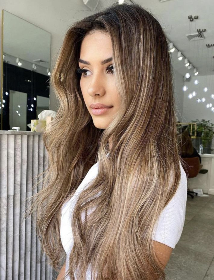 Front View Visual Idea — Brown and Blonde Hair