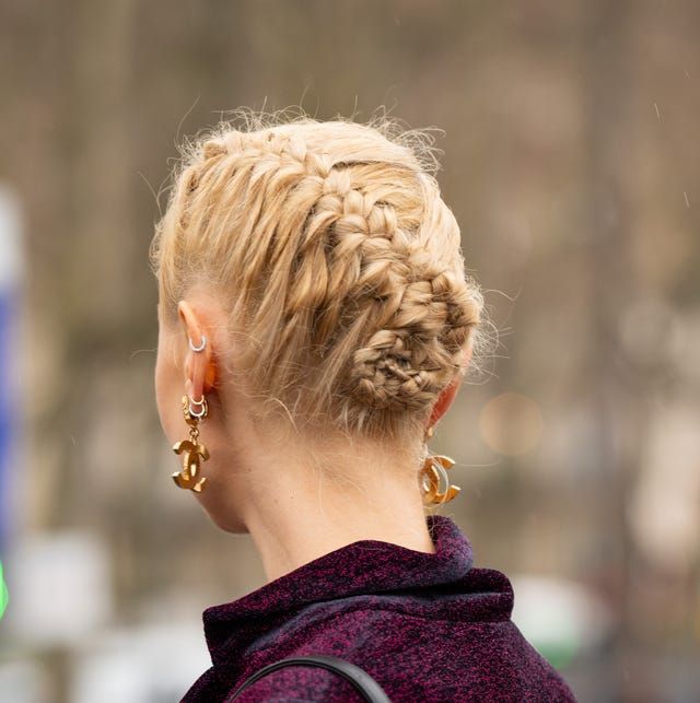 Blonde Intricate Braided Updo — Travel Hairstyles