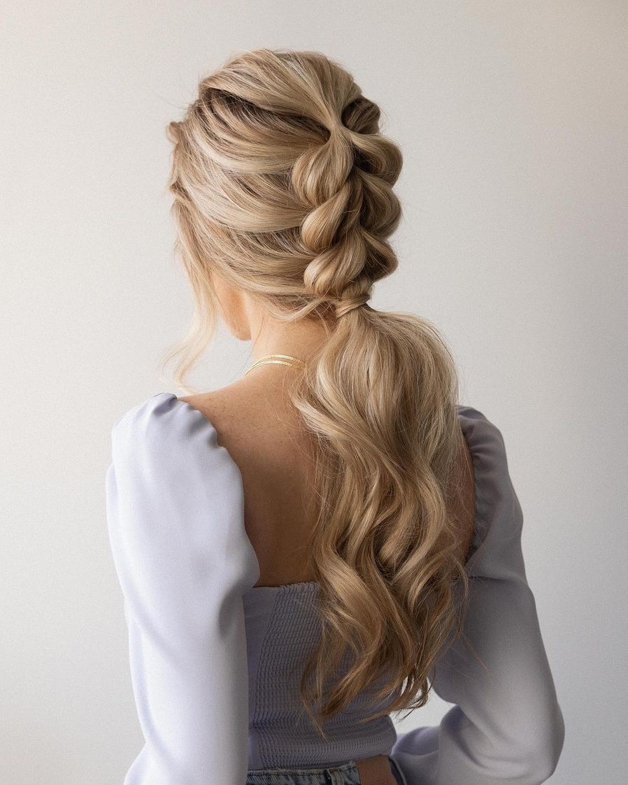 Honey Blonde Fishtail Braid Ponytail — Easy Hairstyles
