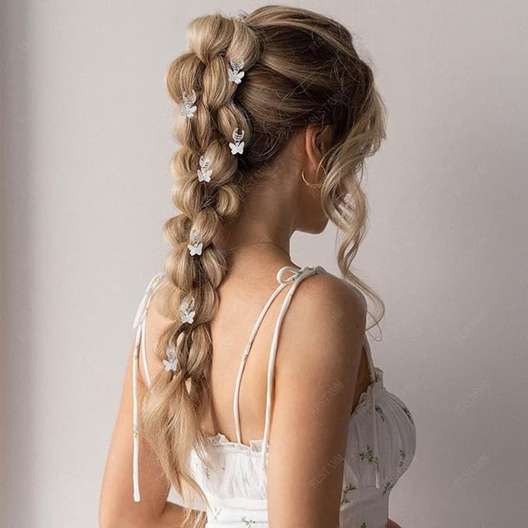 Bubble Braid With Clear Butterfly Clips Bubble Braid With Clear Butterfly Clips — Butterfly Clip Hairstyles