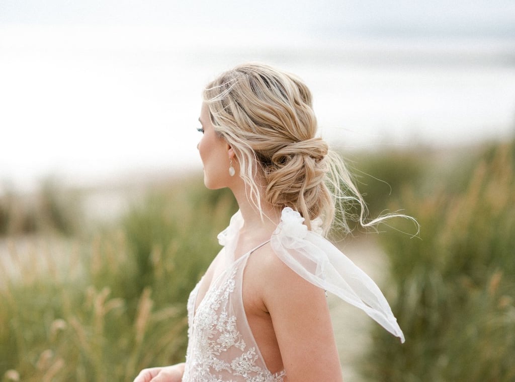 Beachy Messy Ash Blonde Bun — Wedding Updos