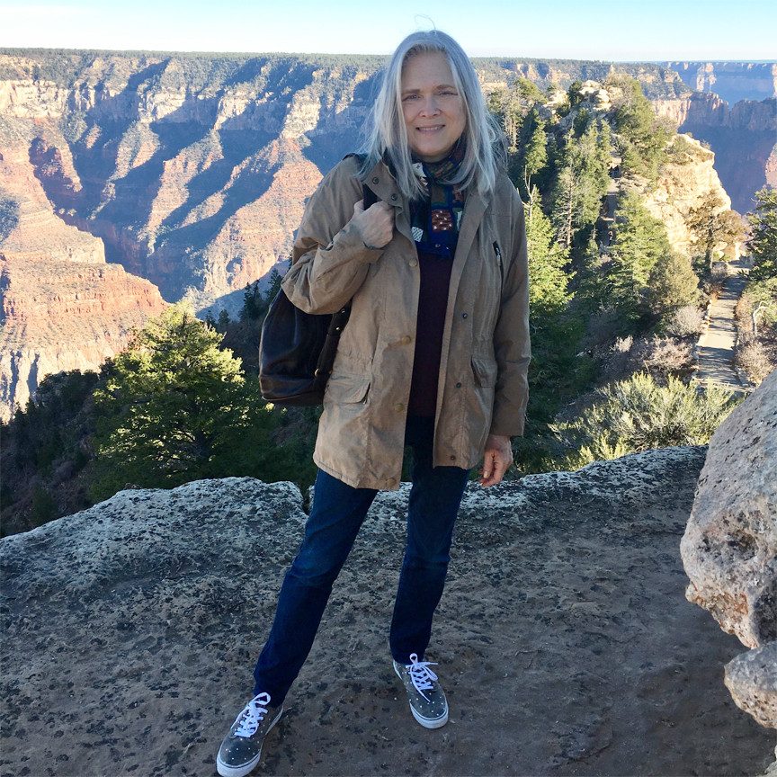 Utility Chic: Beige Jacket and Burgundy Sweater — Grand Canyon Outfits