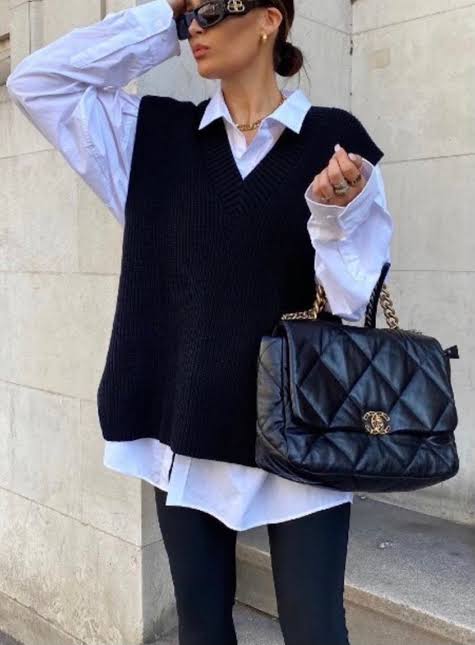 Oversized Sweater Vest for Relaxed Comfort — Vest Outfits