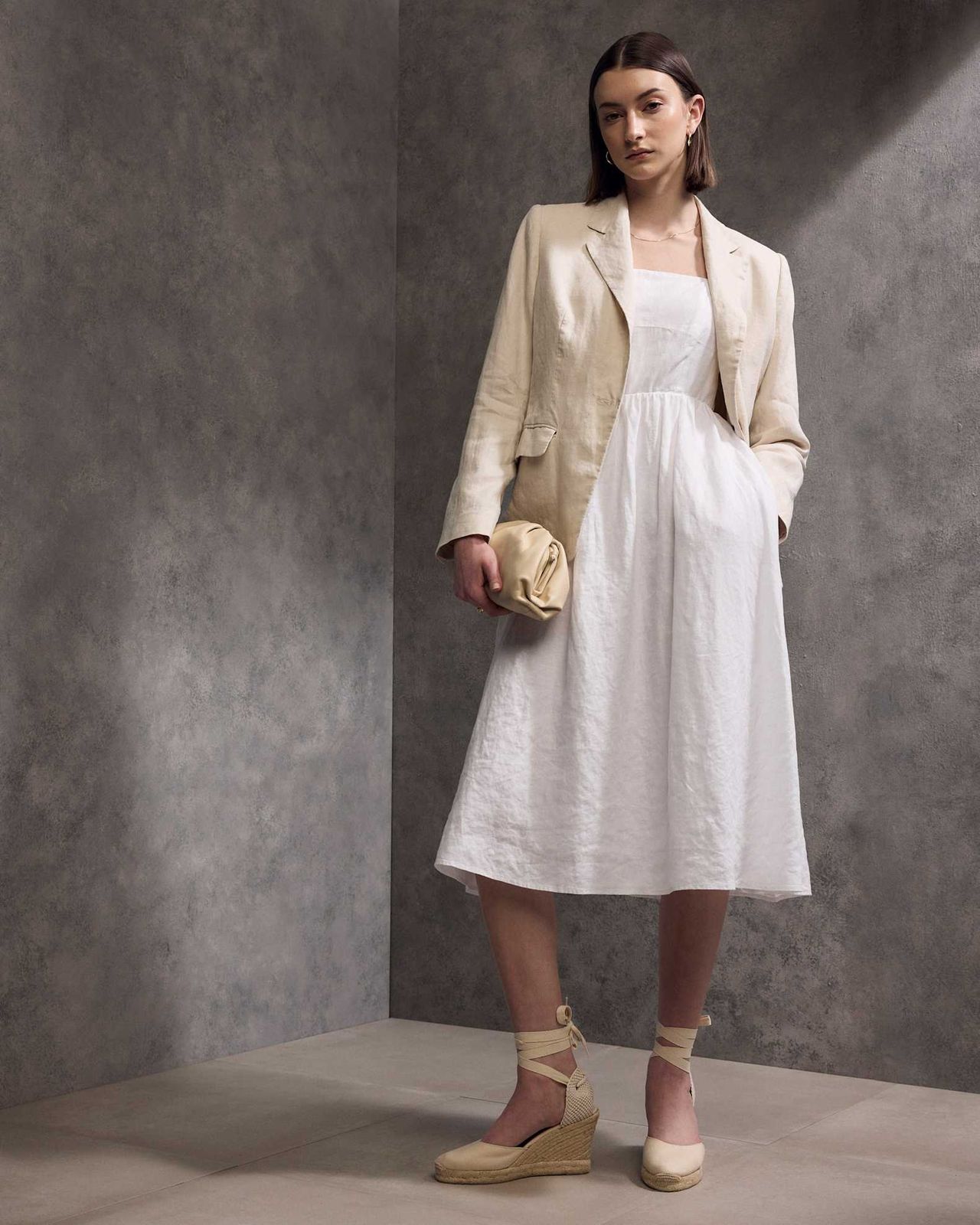 Chic Linen Fit and Flare Midi Dress for Smart Casual Summer Chic Linen Fit and Flare Midi Dress for Smart Casual Summer — Fit and Flare Dresses