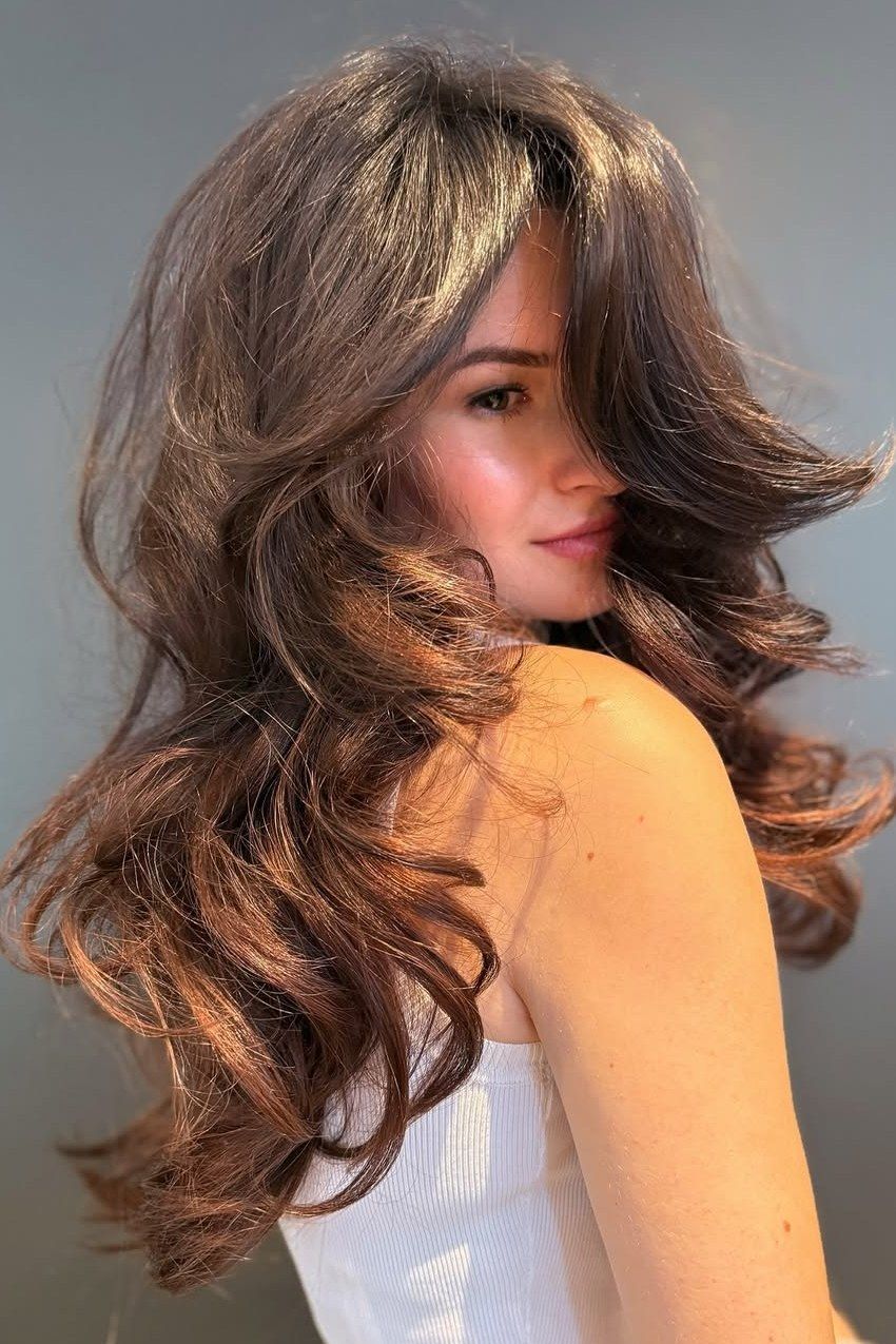 Rich Chocolate Brown Blowout Rich Chocolate Brown Blowout — Hair Color for Olive Skin